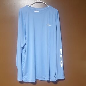 Columbia Men's Light Blue PFG Long Sleeve Tee 2xl